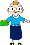 Manualidad de papel de la abuelita