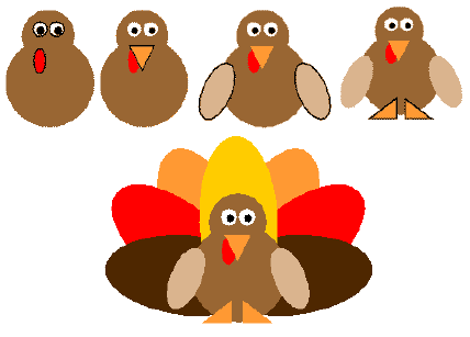 Instrucciones de armado para manualidad de formas el pavo