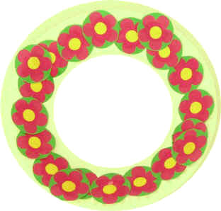 Corona de primavera con plato de papel