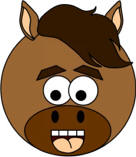 Caballo con plato de papel