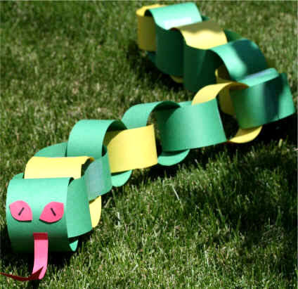Serpiente de cadena de papel