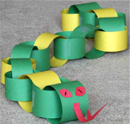 Serpiente de cadena de papel