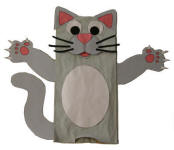 Manualidad con bolsa de papel el gato
