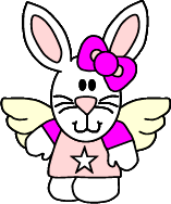 Manualidad de papel ángel conejo