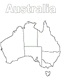 la mapa de Australia 
