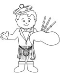 Dibujos de Escocia para colorear