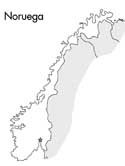 la mapa de Noruega 