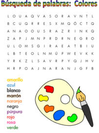 Búsqueda de palabras: Colores