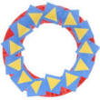 Corona de formas y colores con plato de papel