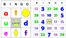 Cartones personalizados de bingo de DLTK