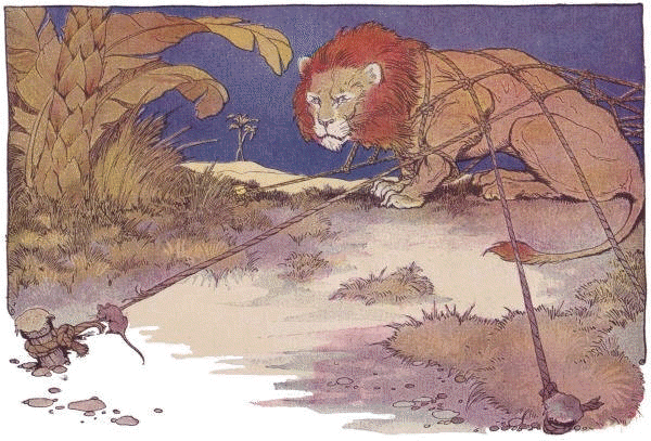 El león y el ratón
