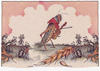 El saltamontes y las hormigas