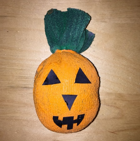 Manualidad con calcetín la calabaza
