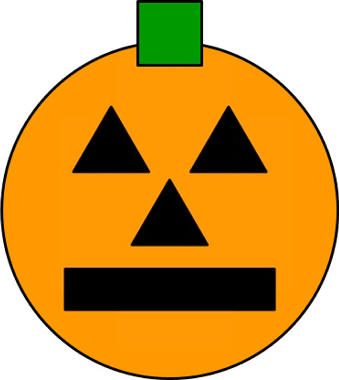 Manualidad la calabaza con formas