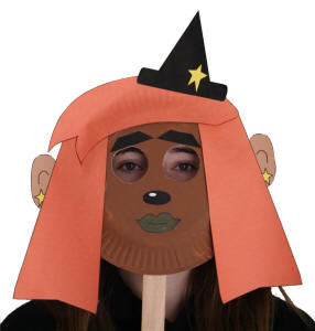 Paper Plate Witch Craft or Mask