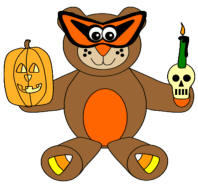 Manualidad de Halloween oso de papel