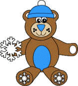 Oso de papel de invierno