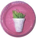 Maceta con flores para colgar