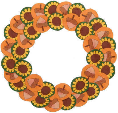 Corona de otoño con plato de papel