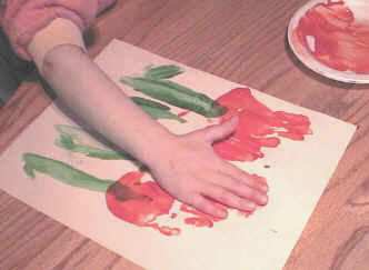 Tulipanes con huellas