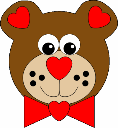 Manualidad con plato de papel el oso de corazones