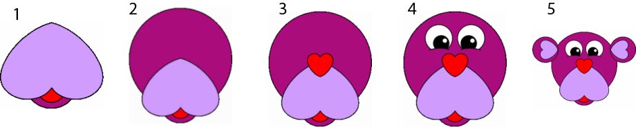 mono corazone
