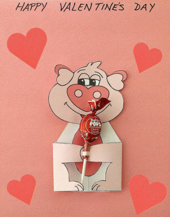 Manualidad de papel cerdito con dulce