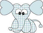 Manualidad de papel elefante de corazones
