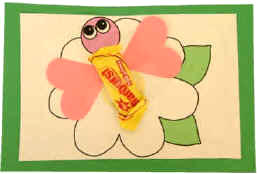 Mariposa con dulces de San Valentín