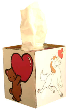 Cubierta fácil del Día de San Valentín para caja de pañuelos