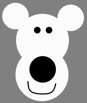Manualidad con círculos el oso polar