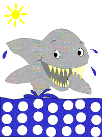 Paginas de tiburones para colorear con marcadores de bingo