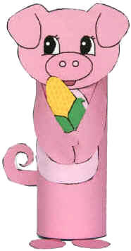Manualidad con rollo de papel higiénico el cerdito