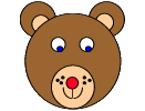 Manualidad con círculos de papel el oso