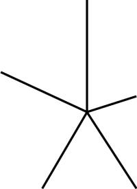 Dibuja una estrella de cinco líneas en el medio de la estrella de mar de plato de papel usando un marcador negro.
