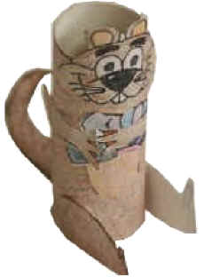 Manualidad con rollo de papel la nutria