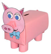 Manualidad alcancía de cerdito