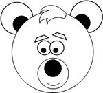Manualidad con plato de papel el oso polar