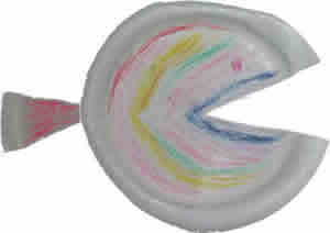 plato de papel el pez