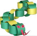 Serpiente de cadena de papel