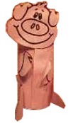Manualidad con rollo de papel higiénico el cerdito