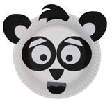 Manualidad con plato de papel el oso panda
