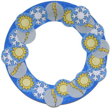 Corona de clima con plato de papel