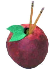 Portalápices de manzana