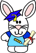 Manualidad de graduación conejo de papel