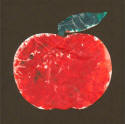 Manualidad escolar con vidrio pintado la manzana