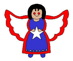 Manualidad de papel el ángel de Estados Unidos