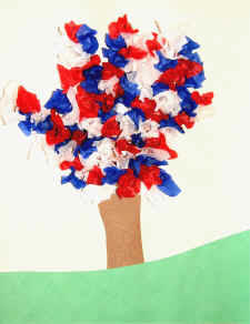 Manualidad del árbol del Cuatro de Julio