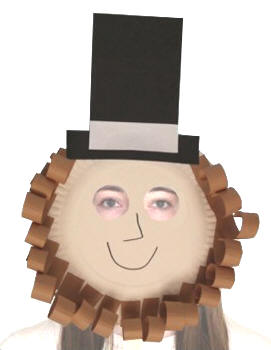 Manualidad con plato de papel Abraham Lincoln 