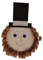 Manualidad con plato de papel - Lincoln